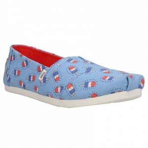 TOMS Bomb Pop Glow in The Dark Popsicles Classic Alpargata Shoes W 7.5